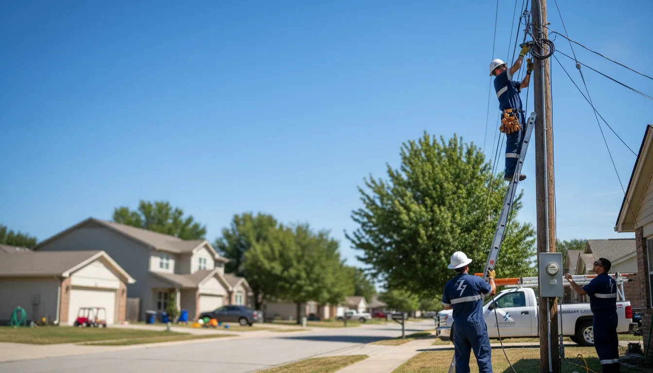 Residential electrician providing installation services in Stephenville, TX